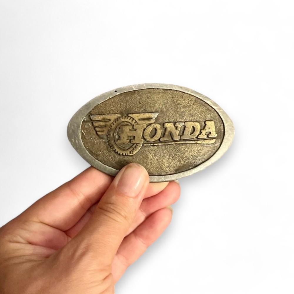 Vintage Honda Motorcycle Belt Buckle, Unisex removable, original condition